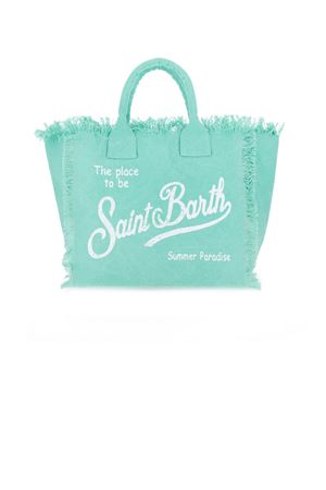 Borsa a mano Vanity in canvas di cotone verde SAINT BARTH KIDS | VAMI00100711L